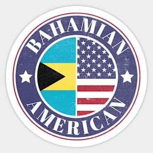 Proud Bahamian-American Badge - The Bahamas Flag Sticker